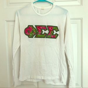 Phi Sigma Sigma Sorority Letter Longsleeve Tee